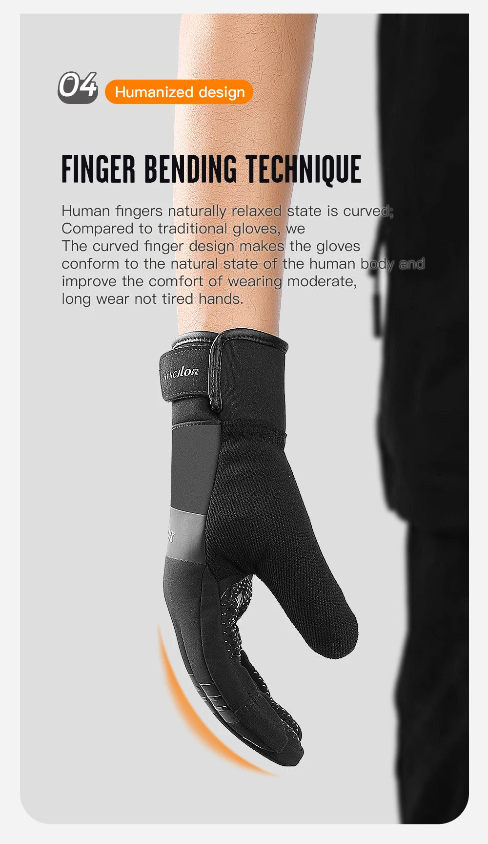 Outdoor Winter Cycling Gloves Touch Screen Motorcycle Gloves  Windproof Sports Riding Ski Gloves Waterproof 3M Running Gloves