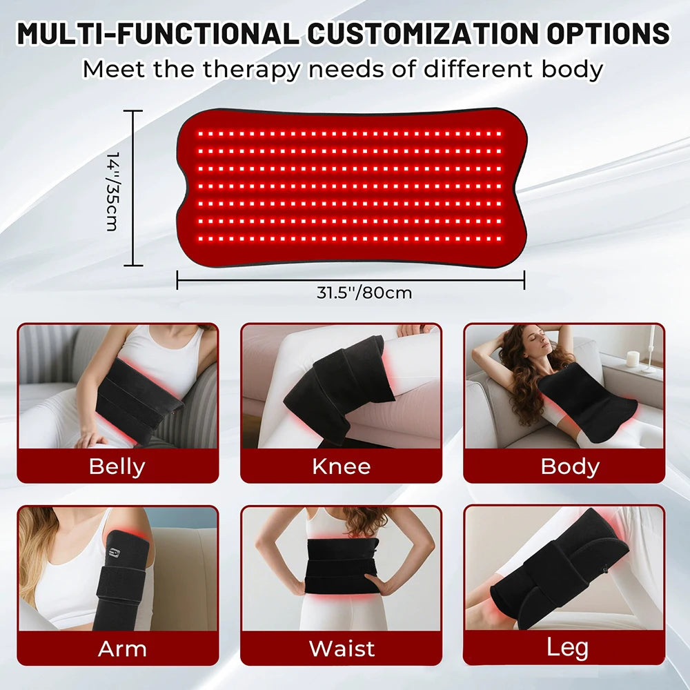 210pcs Red Infrared Light Therapy Pad LED Beauty Devices LED Bead Red Light Belt for Face and Body Back Knee Hands Feet Relief