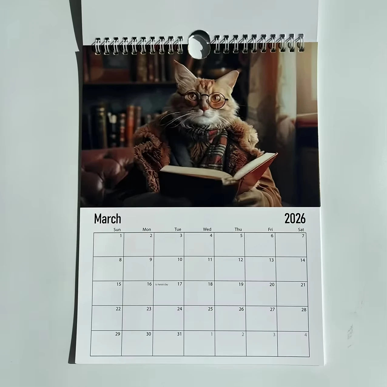 2026 Garden Cat Wall Calendar 12-Month Daily Weekly Planner Desk Organizer Table Decor Agenda Organizer Calendar for Bedroom