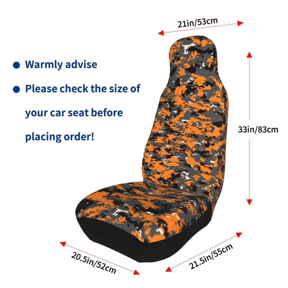 Urban Style Camouflage Universal Car Seat Cover Off-Road For SUV Multicam Front Rear Flocking Cloth Cushion Fabric Hunting