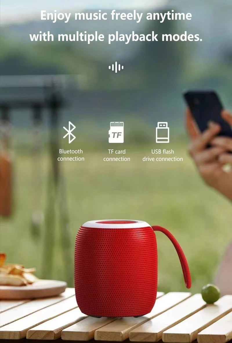 Lenovo Mini Bluetooth Speaker with Lanyard Portable Outdoor Home Mini Speaker with Deep Bass Travel Essentials Valentines