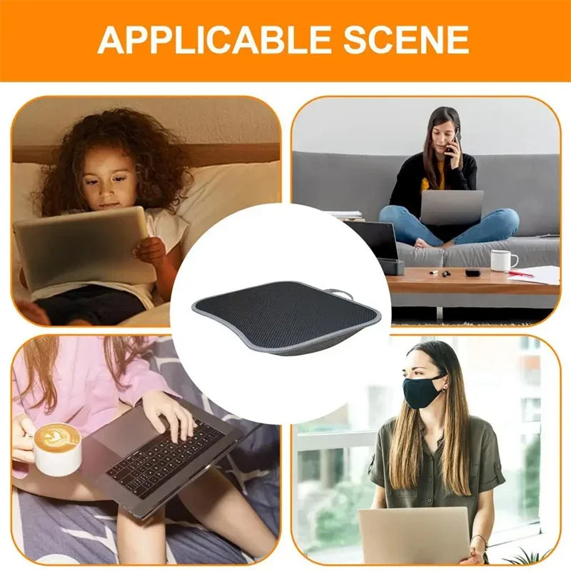 Multifunctional Laptop Desk With Cushion and Filled with Foam Particles, Small Pillow Table, Hard Mouse Pad Large Computer Desks