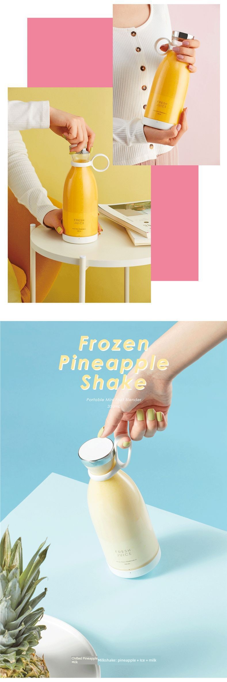 Portable Juicer Cup 2025 New Arrival Small Portable Automatic Fruit Juicer Good-looking Weight Loss Juice Cup