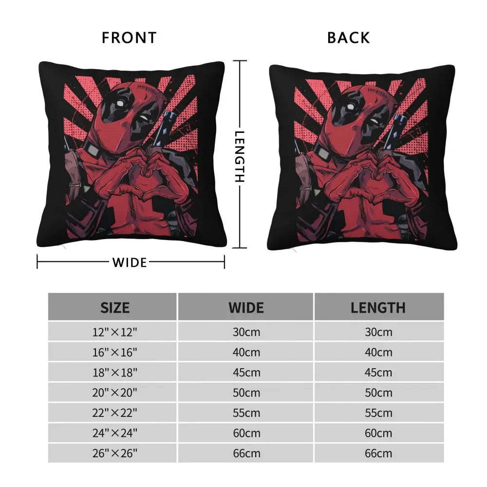 Custom Deadpool Wolverine Cartoon Manga Cushion Cover Soft Cute Pillows