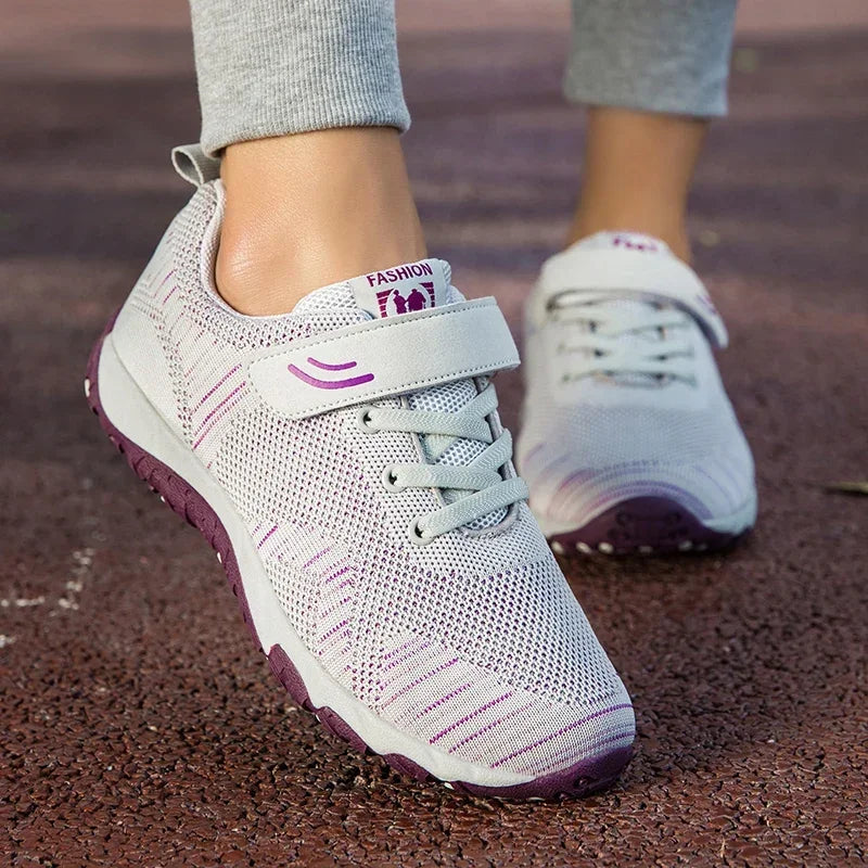 2024 Womens Dance Ladies Sport Shoes Breathable Walking Mesh Flat Shoes Woman White Sneakers Women Tenis Feminino Female Shoes