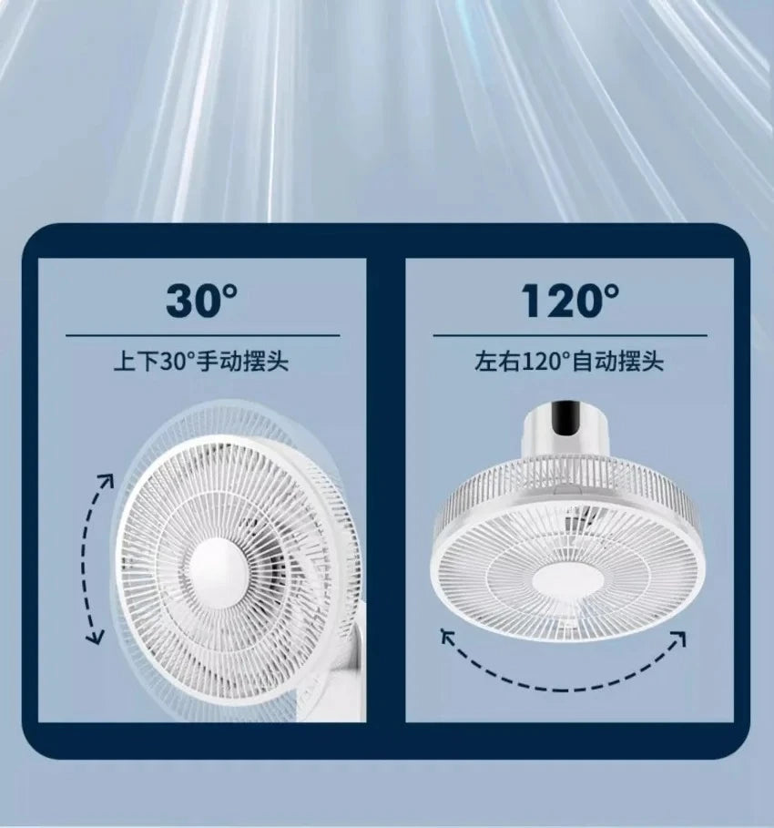 Bi wall-mounted electric fan household powerful large wind hanging fan small remote control shaking head wall fan