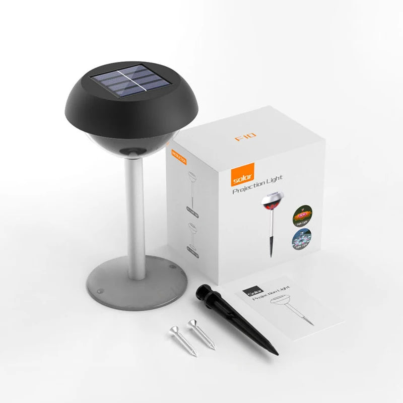 3-in-1 Solar Garden Light, Solar-Powered Projection Light, IP65 Waterproof, Auto On/Off,Suitable for gardens and courtyards
