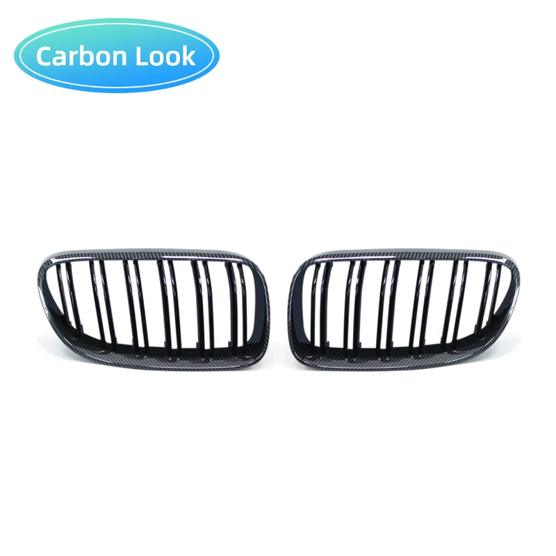 For BMW 3-Series E92 E93 M3 Coupe LCI 2010-2013 2Pcs Car Style Black Front Kidney Double Slat Grill Grille