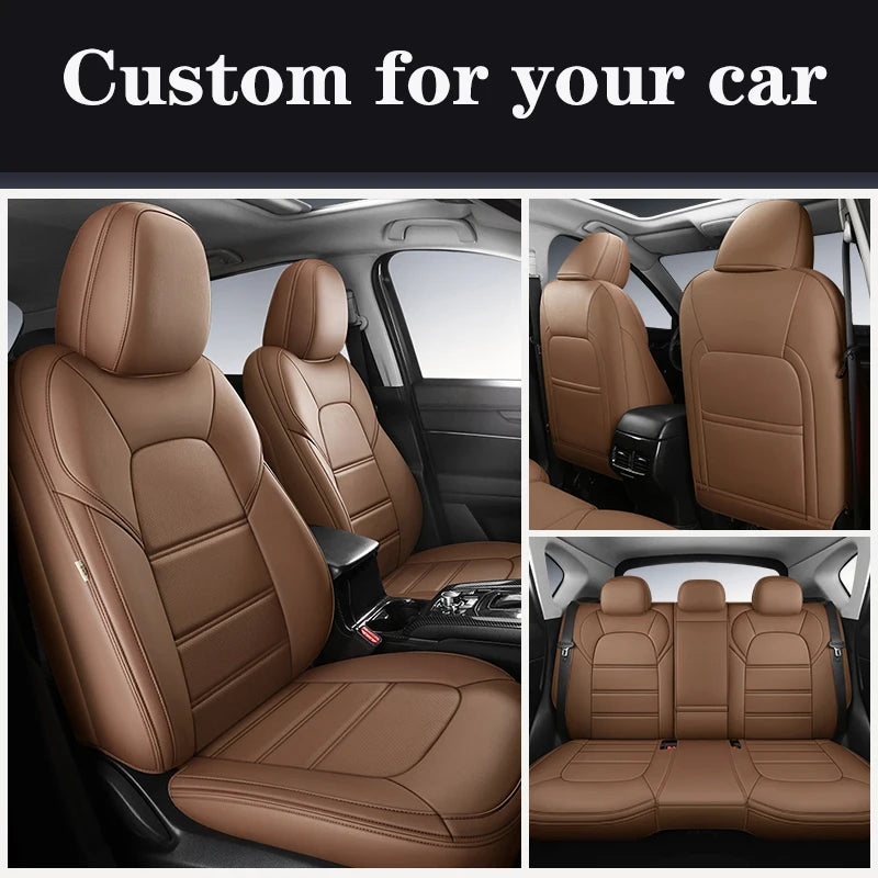 Custom Car Seat Cover For Mazda 3 Bk Bl Cx4 Cx7 6 Cx3 Cx30 Cx5 Atenza Luxury Leather Man Woman Gifts Auto Interior Accessories
