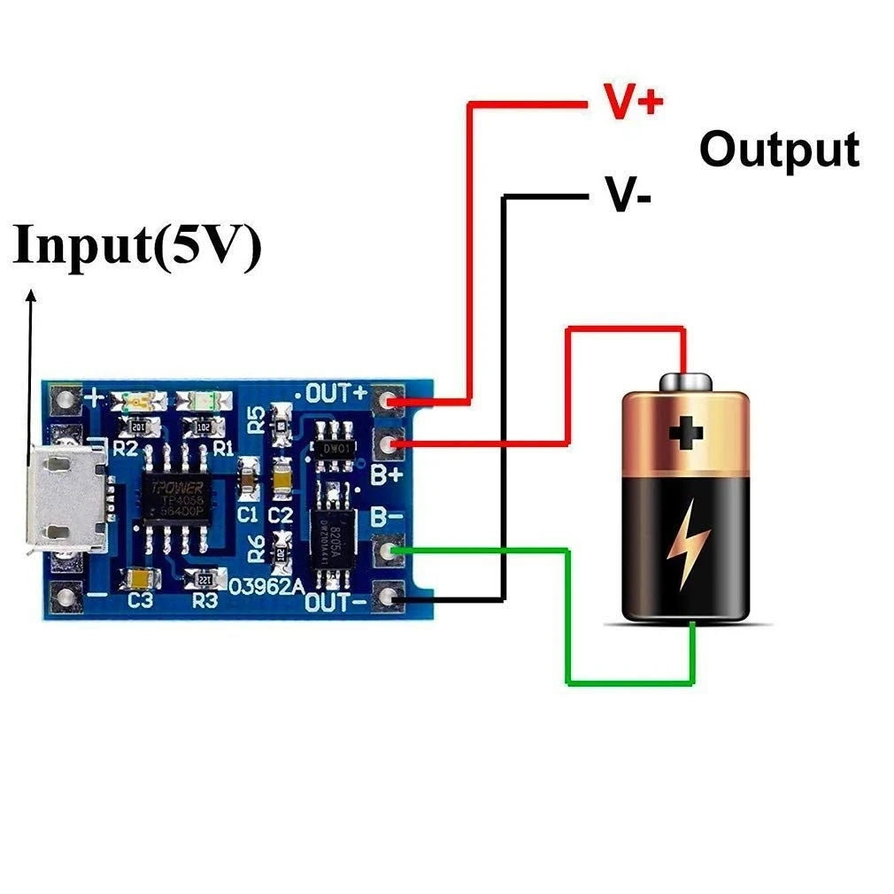 1-20PCS Type-c/Micro/Mini USB 5V 1A 18650 TP4056 Lithium Battery Charger Module Charging Board With Protection Function Li-ion