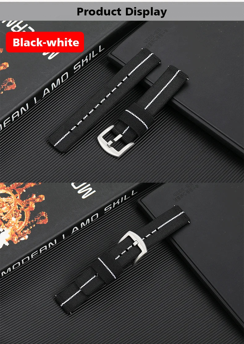 Nylon Watch Band 18mm 20mm 22mm Bracelet Elastic Watch Strap Universal Fast Release Wrist Band Belt Replacement Accessories