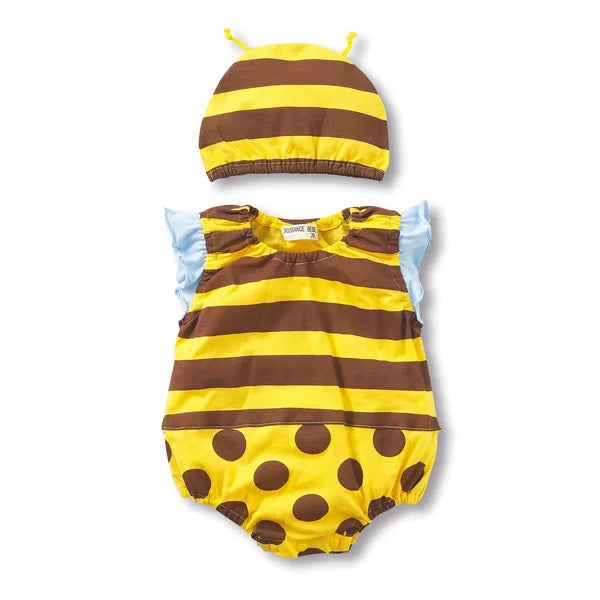Summer Girl Baby Triangle Bodysuits Baby Cotton Cartoon Watermelon Bee Print Clothes Set Roupas Bebe Menino 0 a 6 Meses