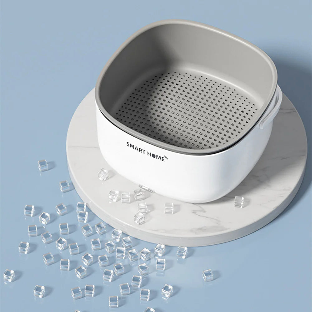 Ultrasound Electric Vegetable Washers Household Food Grains Purifie Basket Kitchen Gadgets for Tableware Bottles Home Appliance