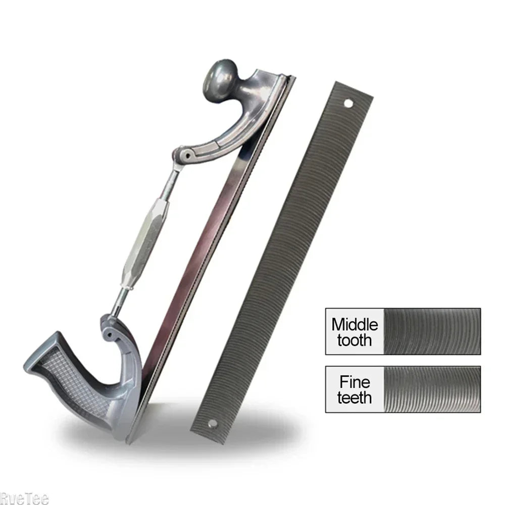 14" Adjustable Frame Polisher Metal Panel Polishing Curved Steel File Tools Dent Milled Tooth Files Holder Car Body Repair Kits