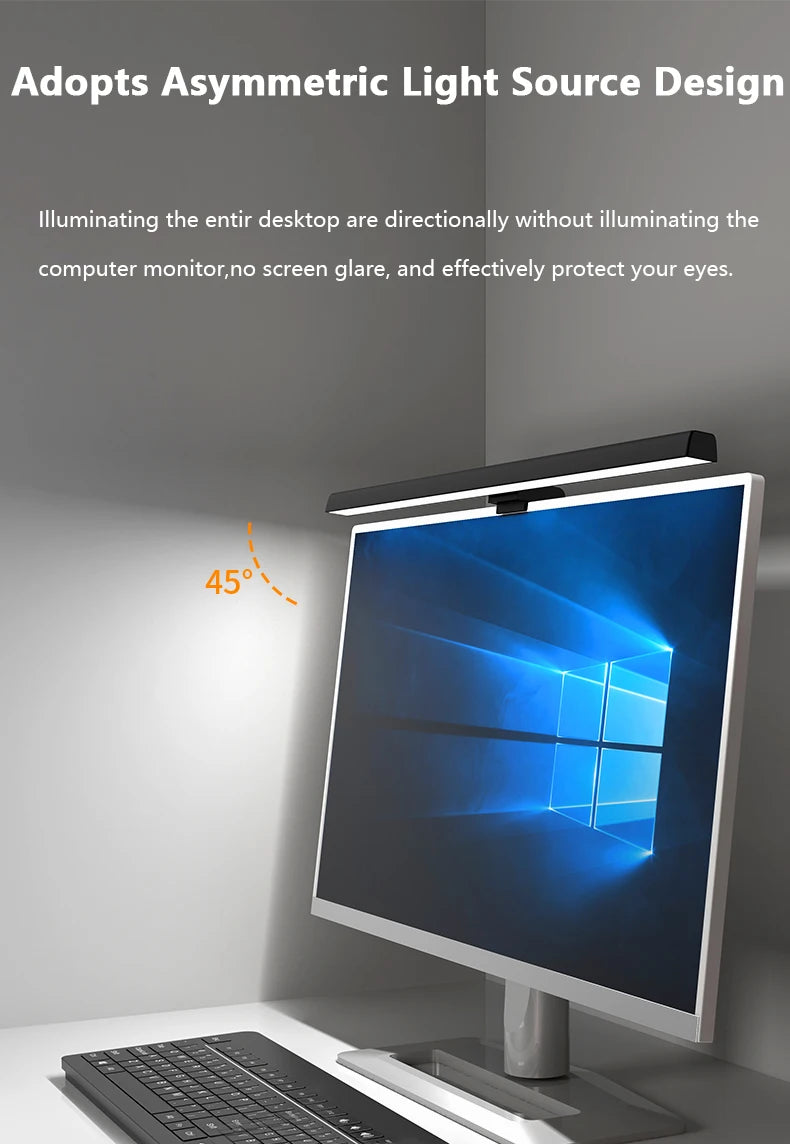 50cm Computer Monitor Light Bar Screen Hanging Lights Stepless Dimming USB Desk Lamp For Study Reading Light Table Monitor Lamp