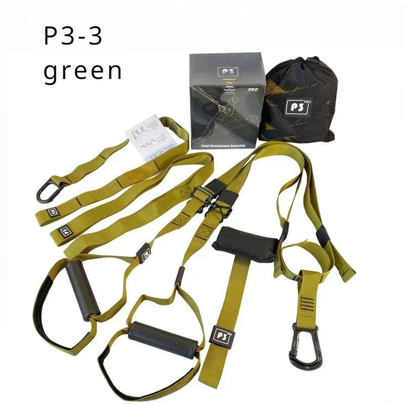 P3-2 & P3-3 Trx Adjustable Suspension Training Belt - Multi-Purpose Resistance Band for Yoga, Fitness & Strength Workouts