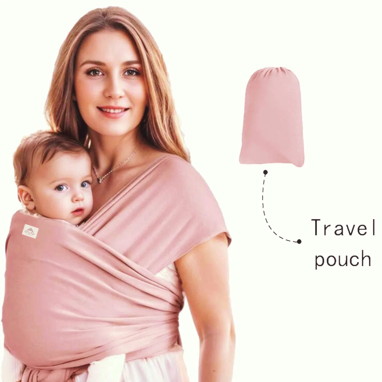 Baby carrier front-carrying multi-functional sleeping, breastfeeding, outing device to free hands knitted fabric