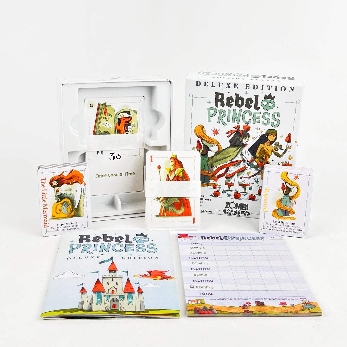 REBEL PRINCESS Deluxe Board Card Game Ultimate Family Party Trick-Taking Fun for 3-6 Players