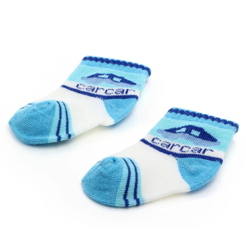 7 Pairs Set for Baby Socks Soft Cotton Cute Animal Smile Face Spring and Autumn for 0-6 Months Toddler Boys and Girls W0040W0052