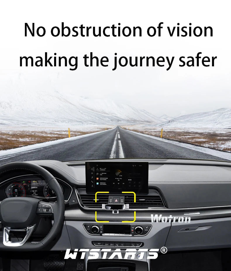 For Volvo XC40 2020-2023 Adjustable Car Phone Holder Mobile Mount Gravity GPS Rotatable Navigation  Bracket Car Accessories