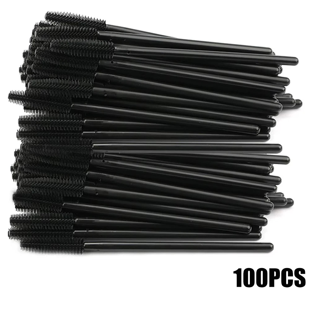 50/100PCS Eyelash Brush Silicone Eyelashes Brushes Mascara Wands Applicators Kits For Lash Extension Eyebrows Makeup Tool