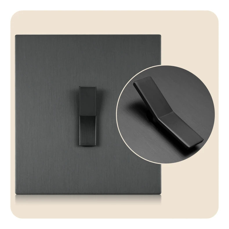 Avoir Wall Push Button Switch Y Type On Off Rocker Switches 2Way Power Scoket Gray Europe UK Electric Outlets Home Improvements