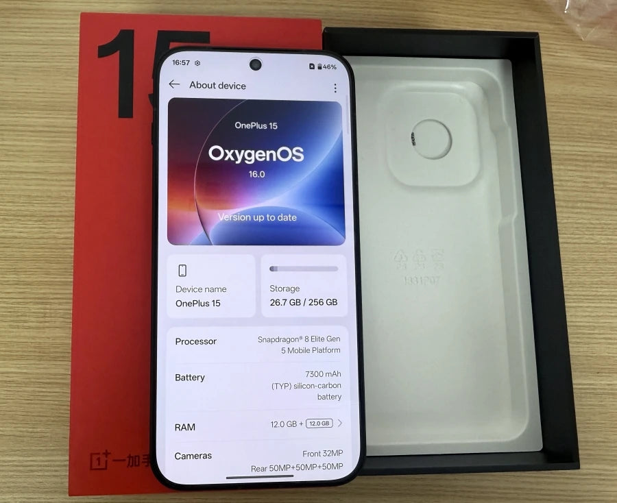 Global Rom Oneplus 15 Mobile Phone 6.78" AMOLED 50.0MP Camera 120W Charge 50.0MP IP69 Waterproof Snapdragon 8 Elite Gen 5 OTA