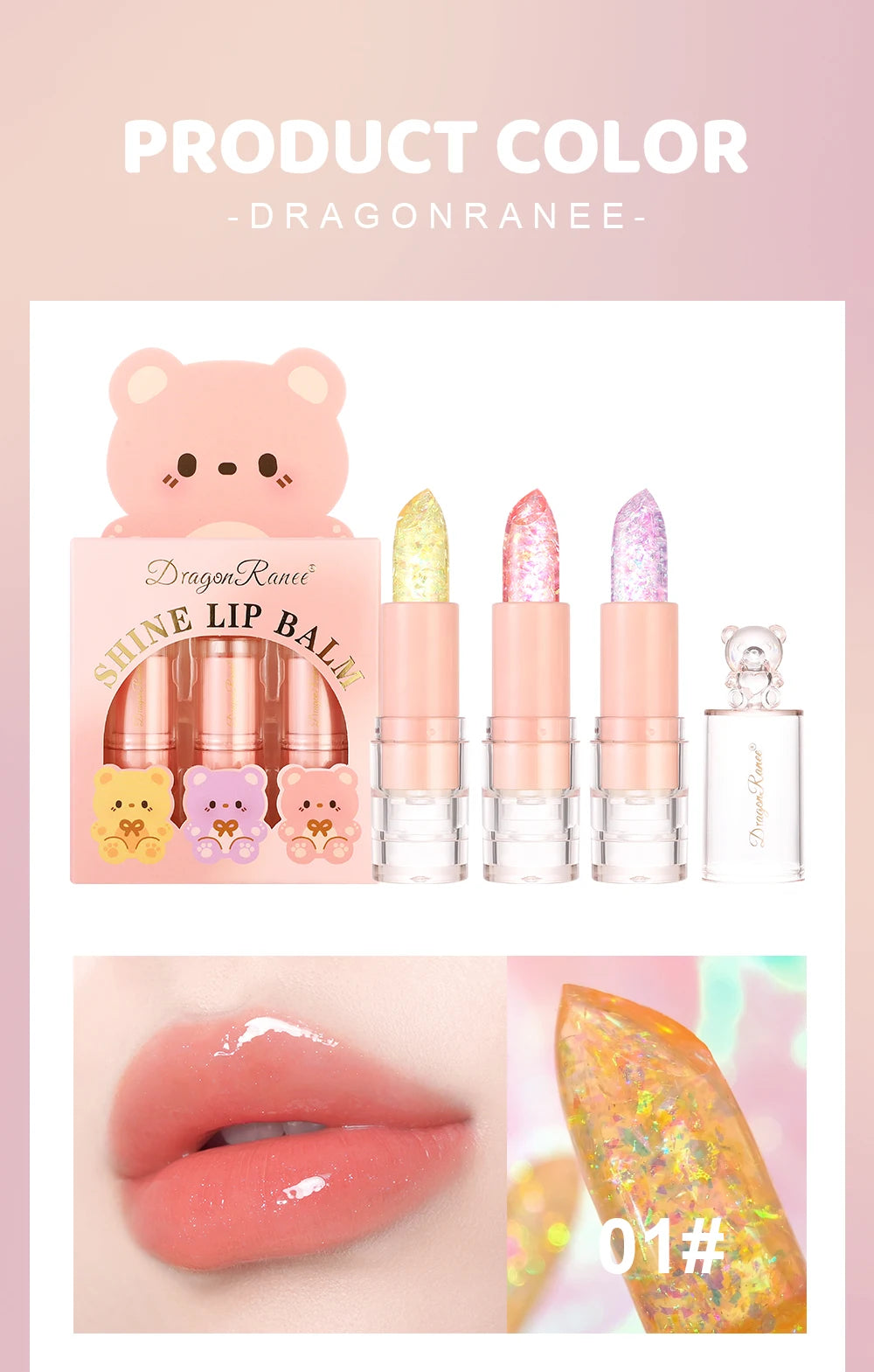 Three Lipstick Sets in a Box That Enhance Complexion, Moisturize, Hydrate, Are Waterproof, Do Not Fade, and Do Not Transfer to Cups. Beginner Lipstick Set