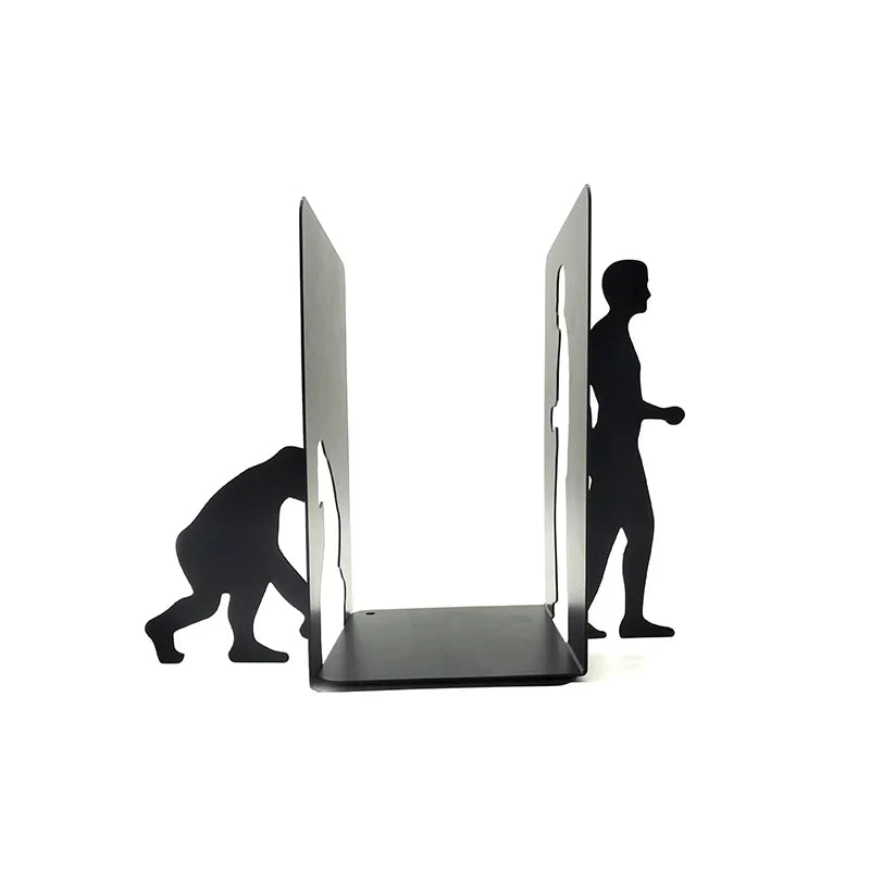 Cute cat stationery bookends desk organizer book stand holder human evolution Creative interesting office accessories book ends