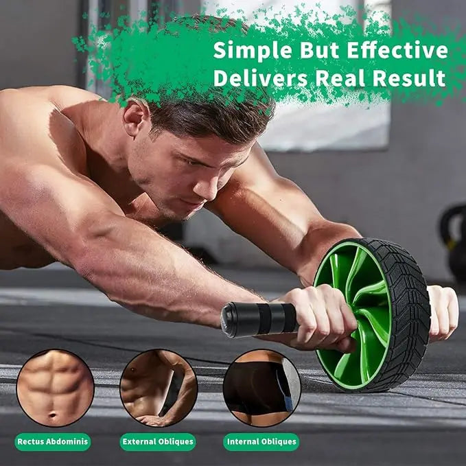 Ab Roller Wheel - Equipment for Abdominal & Core Strength Training, Home Gym Fitness Equipment, Exercise Wheel for Men Women
