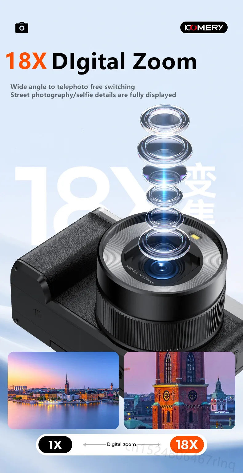 5K Digital Camera Auto Focus 80MP Vlogging Camera for YouTube and Anti-Shake Video Camera with Flash Dual Lens Selfile Camcorder