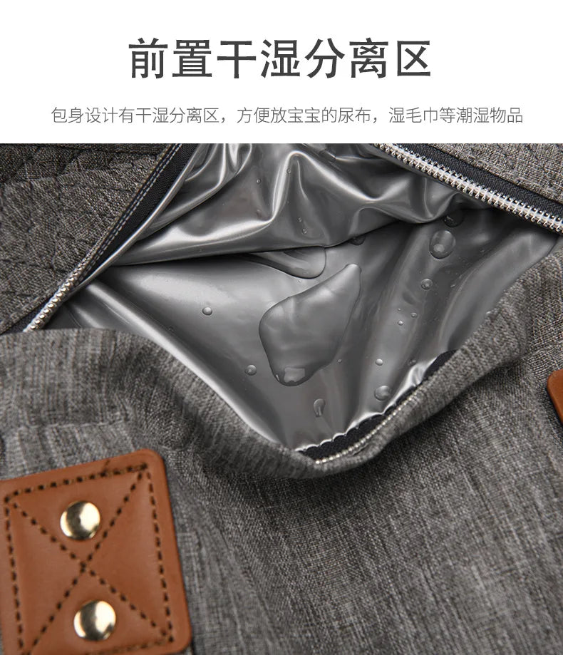 Diaper Bag Backpack for Stroller Waterproof Mummy Large Capacity Outdoor Travel Nappy Maternity Bag with Portable Changing Pad