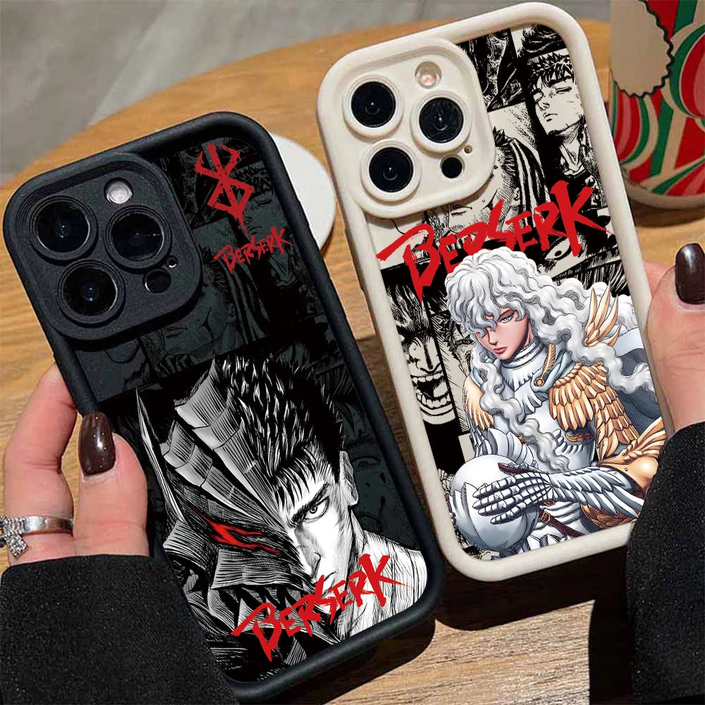 Anime Berserk Guts Phone Case for iPhone 17 16e 16 15 14 13 12 11 Air Pro Max Mini XR XS X 7 8 6 6s Plus Soft TPU Back Cover