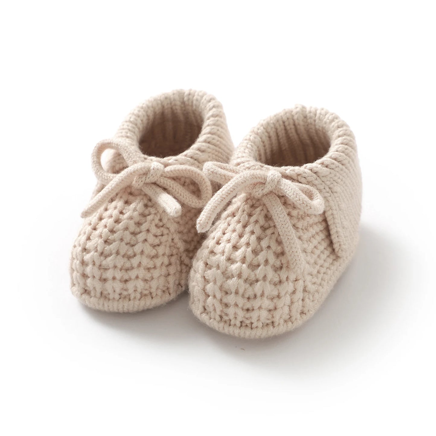 Baby First Walkers Shoes Cute Bowknot Hand Knitted Newborn Boys Girls Prewalkers 0-12m Infant Kids Soft Soled Footwear Anti-Slip