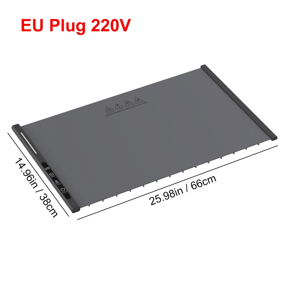 Electric Food Warmer Mat Silicone Foldable Food Warming Heater For Coffee Food Plate Warming Tray Dining Table Fast Heating Mat