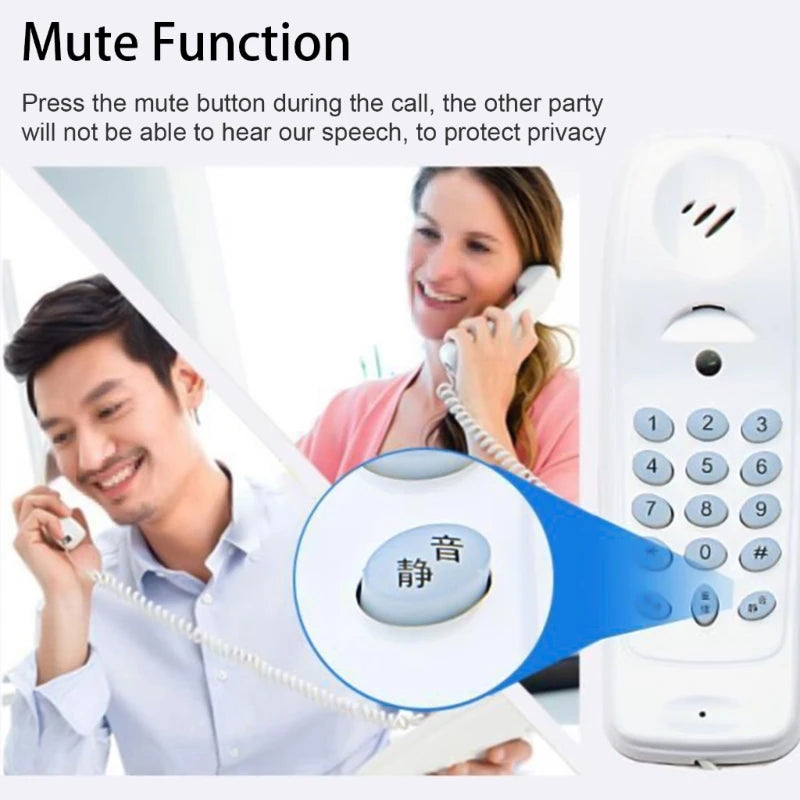 Corded Phone Relephone Fixed Landline Phones for Seniors Desk/Wall Mountable Telephone Home Offices Widely Used