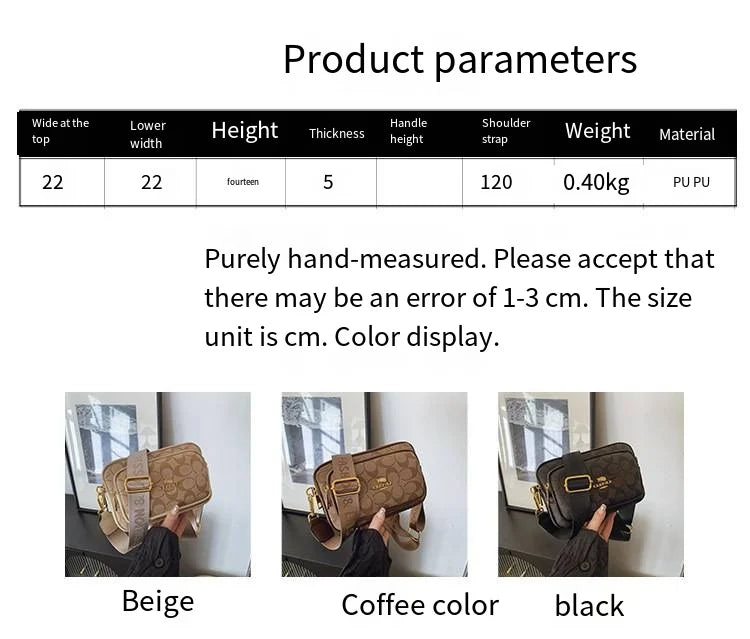 2026 New Retro Luxury Women Shoulder Bag Crossbody Bag Original Circular Pattern Logo Durable Fabric Adjustable Strap Daily Work