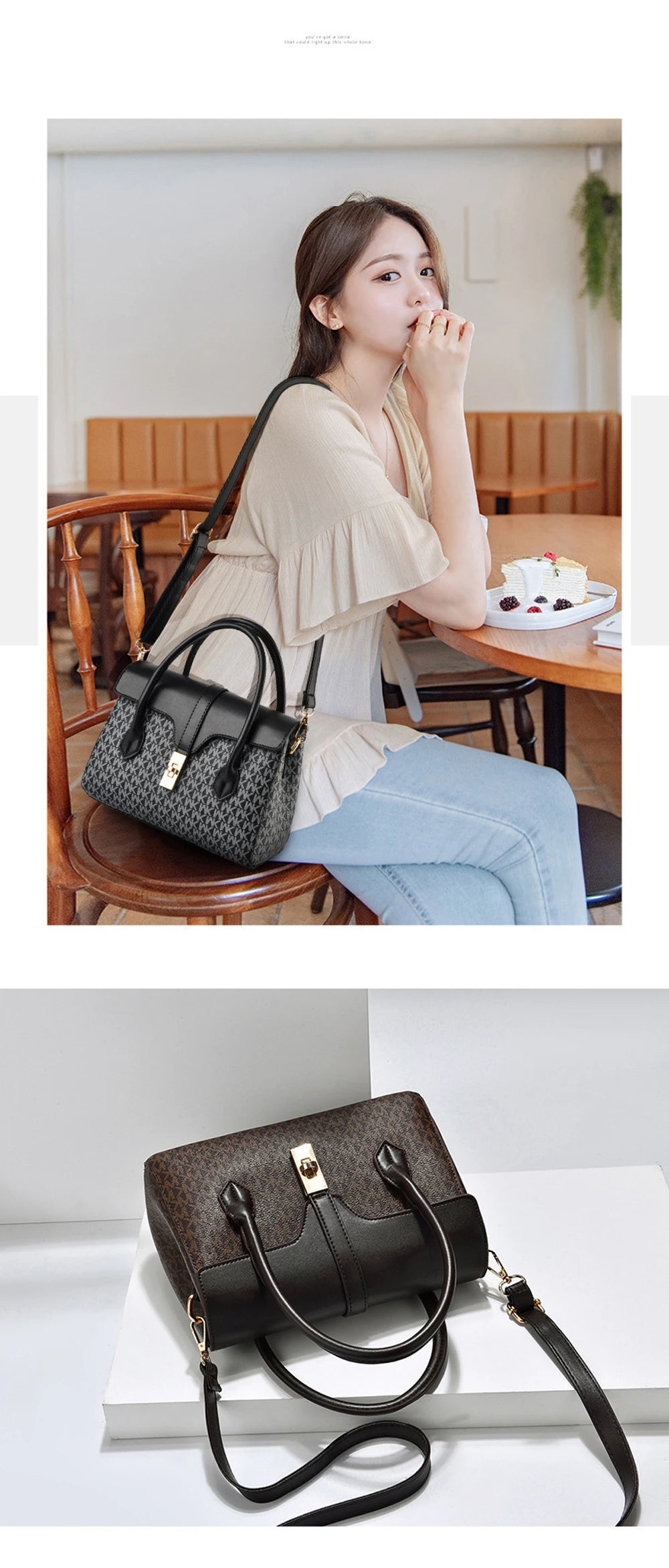 Fashion Luxury Design Shoulder Bag Womens Handbag New Trend Ladies Lady Tote Bags Print Pu Leather Shoulder Cross Bag For Woman