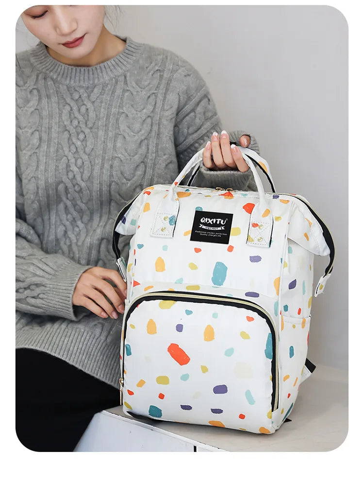 New Fashoin Maternity Bag for Babies Mummy Large Capacity Diaper Bag Backpack Waterproof Outdoor Travel Stroller Baby Cart Bag