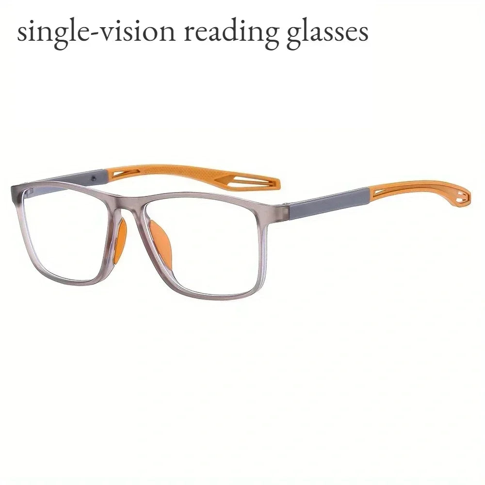 Color Changing Multifocal Reading Glasses Outdoor Anti Slip Anti Blue Light Presbyopia Eyewear Photochromic Multifocal Glasses