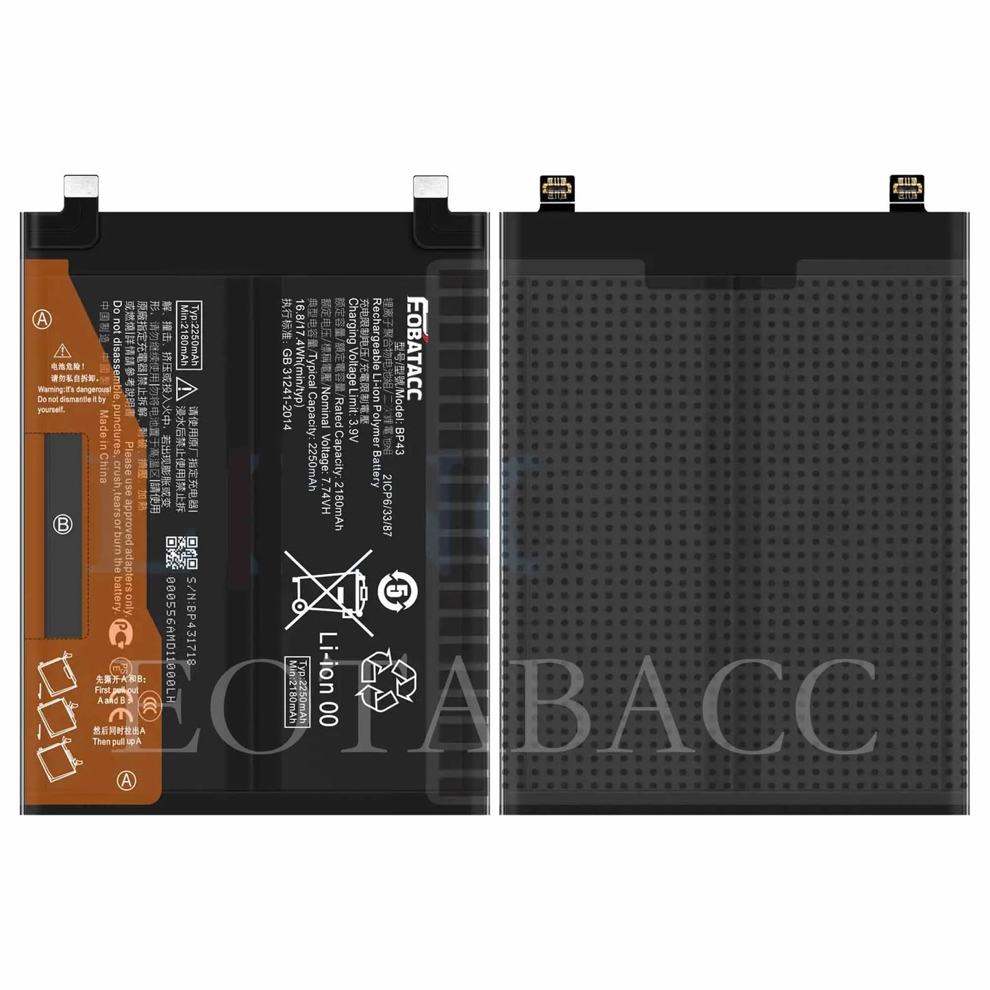 2026 Years EOBATACC 100% New Xiao Mi BP43 4500mAh Replacement Battery For Xiaomi Mix 4 Mix4 Mobile Phone Batteries Bateria+ Free