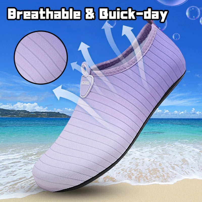 Unisex Water Shoes Soft Beach Non-Slip Aqua Shoes Quick Dry Breathable Swimming Diving Snorkeling Sneaker Socks Slipper