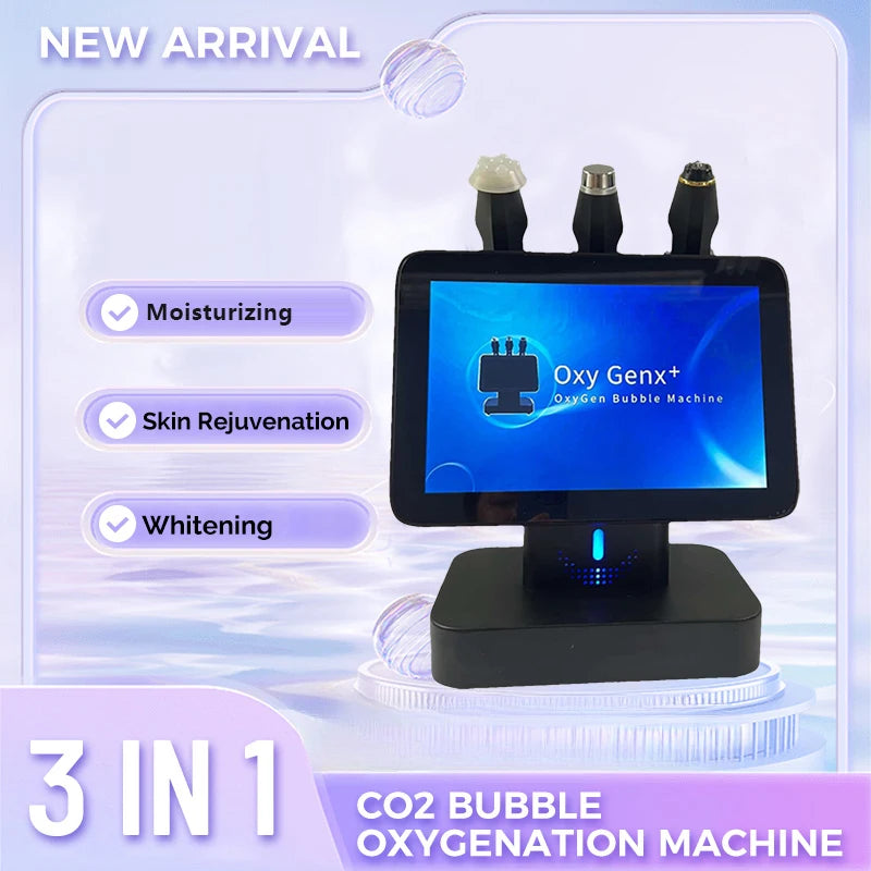 New Technique 3 In 1 Oxygen Bubble Machine Hot Sale Facial Whitening Wrinkle Removal Skin Care CO2 Oxygen Beauty Machine