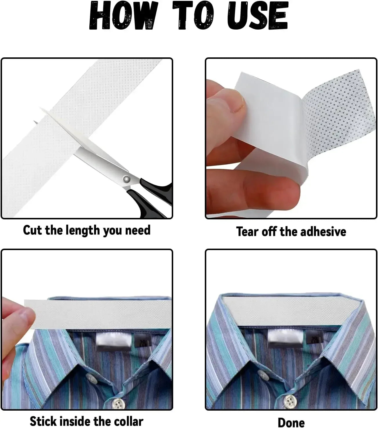 Disposable Self-Adhesive Collar Sticker Women Absorbent Anti-dirt T-shirt Collar Stickers Protector Neck Liner Pads Accessories