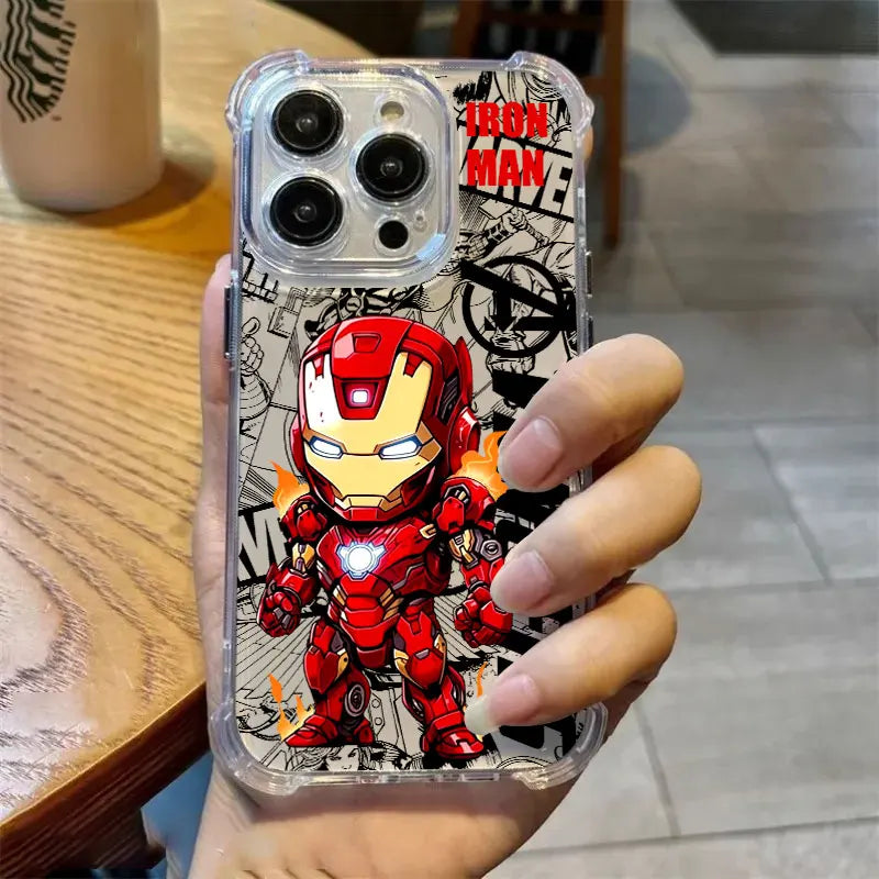 Spider Iron Man Deadpool Avengers Clear Case For iPhone 17 16 15 14 13 12 11 Pro Max 16e 17e Air 13 15 Plus XS X 7 8 Phone Cover