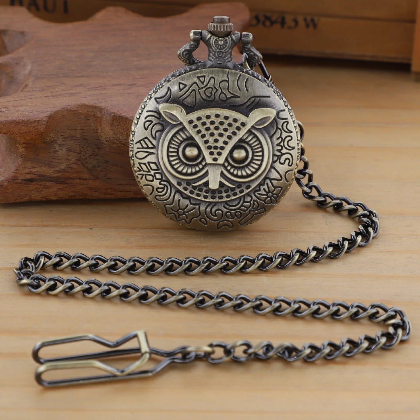 Vintage Owl Bronze Quartz Pocket Watches Analog Pendant Necklace Fob Chain Watch Men Women Children Jewelry Accessories Gifts