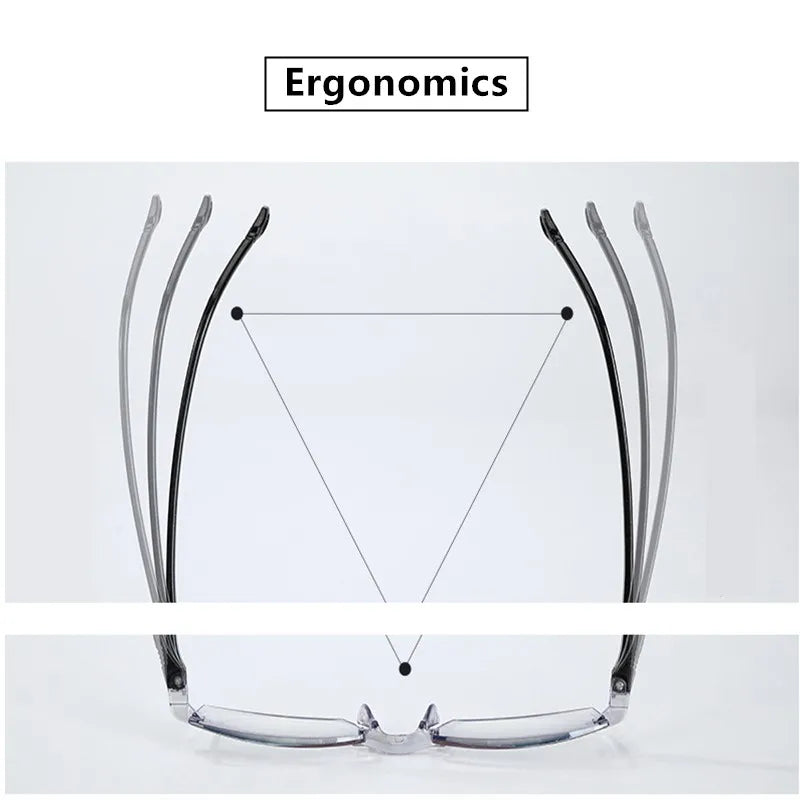 Intelligent Zoom Anti-blue Light Reading Glasses Frameless Cutting Edge Presbyopic Glasses Men and Women Presbyopic Glasses