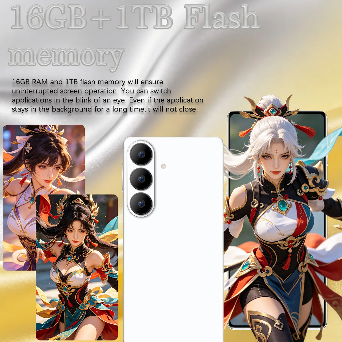 A57 22GB+2TB Global For Edition 8000mah HOT Screen Android 5G 108MP x 72MP Protector Battery Original Smart 7.3''HD AB2