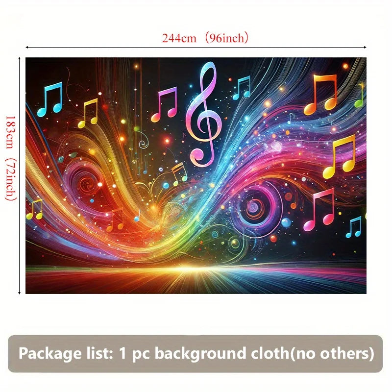 Vibrant musical banner, perfect for bedroom, office, outdoor decoration - perfect for parties and holiday gifts