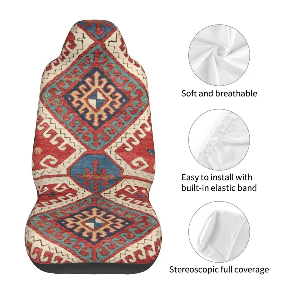 Boho Aztec Universal Car Seat Cover Four Seasons Women Ethnic Persian Tribal Car Seat Cushion Fabric Hunting